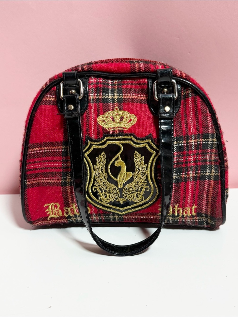 Vintage Y2K punk rock plaid baby phat mini bag purse
